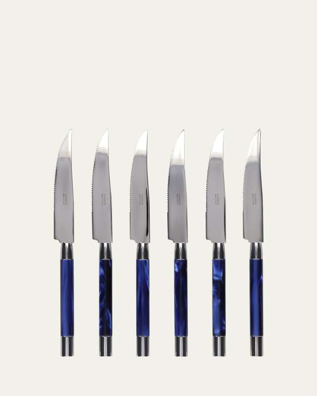 Conty 6-Piece Steak Knives, Blue